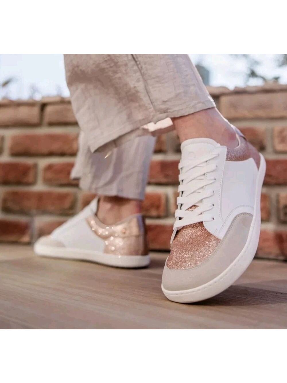Shapen Charm Barefoot Women's Sz 7.5 Sneakers Rose Gold Comfort Wide Toe Room